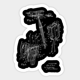 Safety Parachute Pack Vintage Patent Hand Drawing Sticker